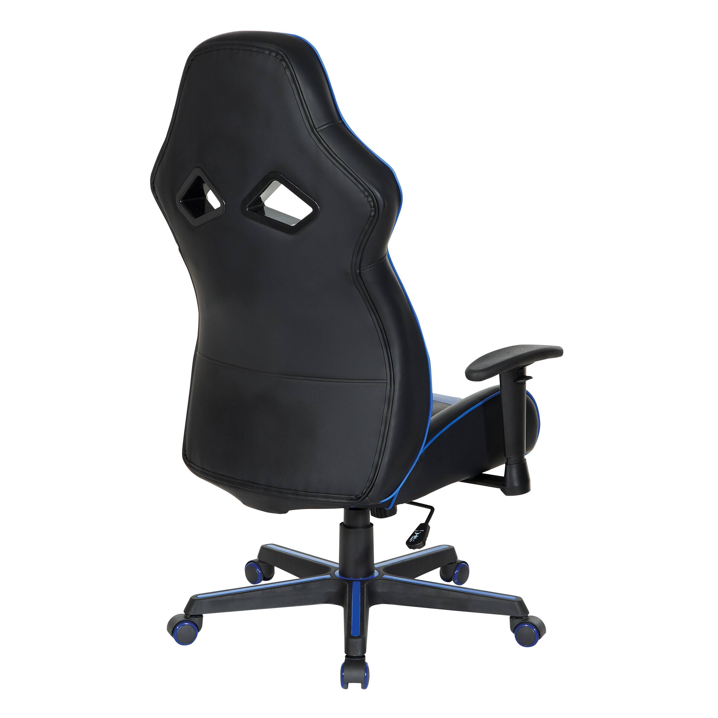Alt View 11. OSP Home Furnishings - Vapor Gaming Chair - Blue/Black.
