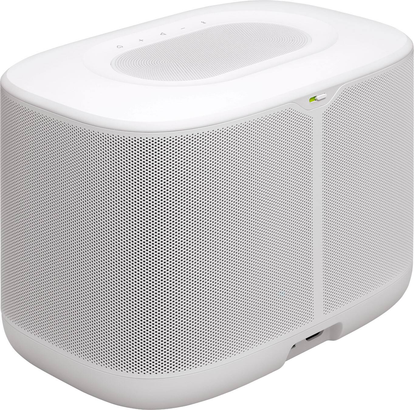 Back. JBL - Cove X1 3D Room-Filling Wi-Fi home speaker with Dolby Atmos and easy whole-home listening - 2026 - White.