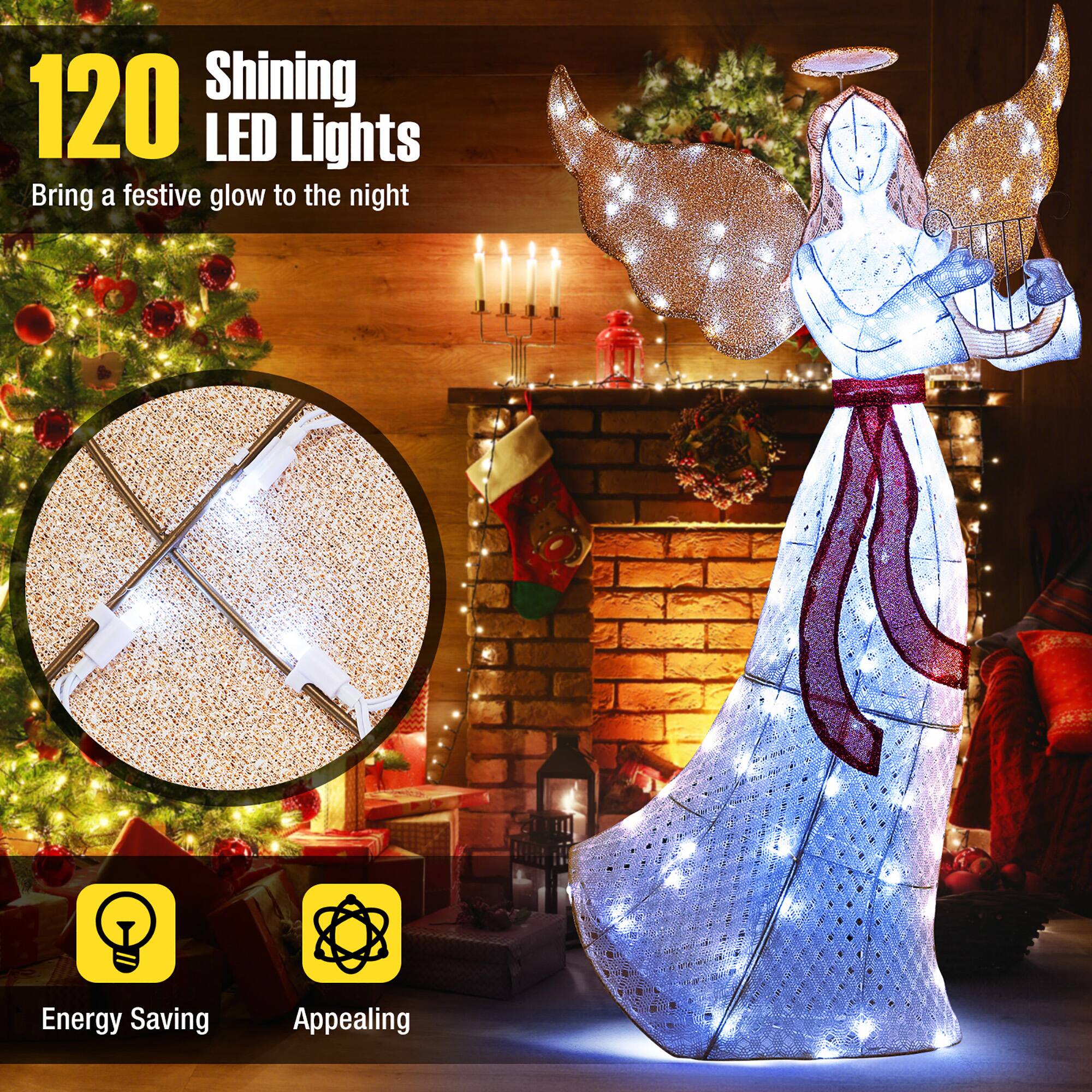 120 Shining LED Lights  
Bring a festive glow to the night  

Energy Saving  
Appealing