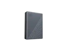 Front. Western Digital - WD 6TB My Passport Hard Drive - Portable USB-C, USB 3.2 Gen 1, Silicon Grey - Silicon Grey.