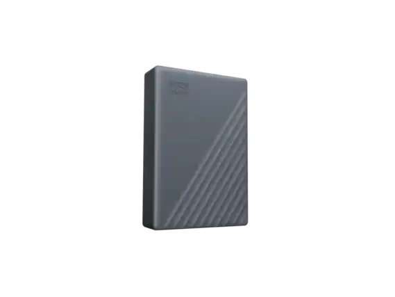 Front. Western Digital - WD 6TB My Passport Hard Drive - Portable USB-C, USB 3.2 Gen 1, Silicon Grey - Silicon Grey.