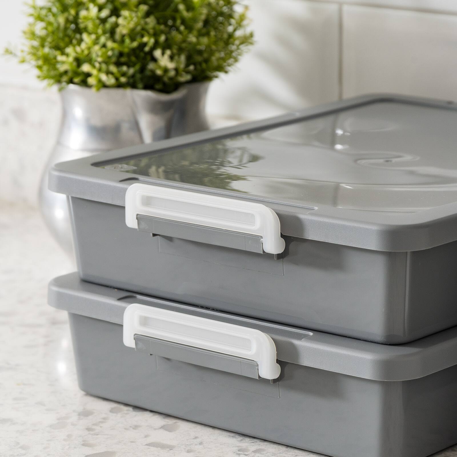 IRIS USA Clear Plastic Storage Bins with Lids, Organizing Container for ...