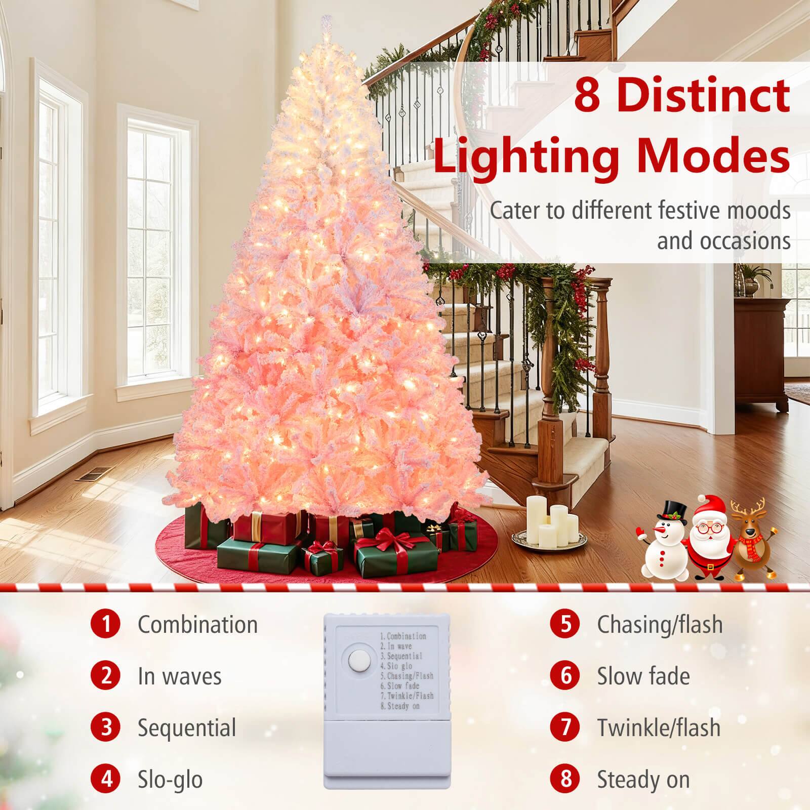 8 Distinct Lighting Modes  
Cater to different festive moods and occasions  

1. Combination  
2. In waves  
3. Sequential  
4. Slo-glo  
5. Chasing/flash  
6. Slow fade  
7. Twinkle/flash  
8. Steady on