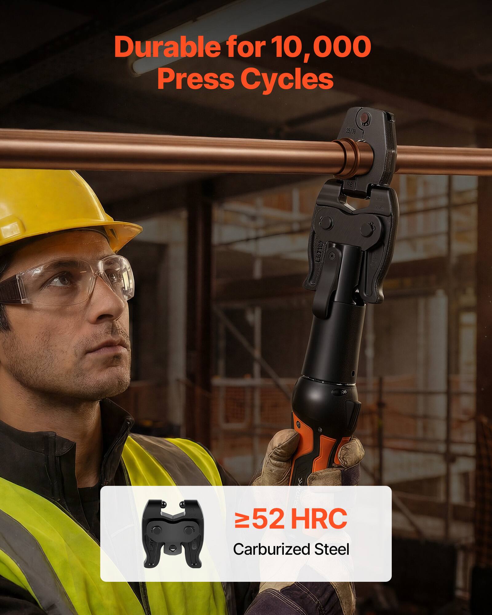 Durable for 10,000 Press Cycles

≥52 HRC Carburized Steel
