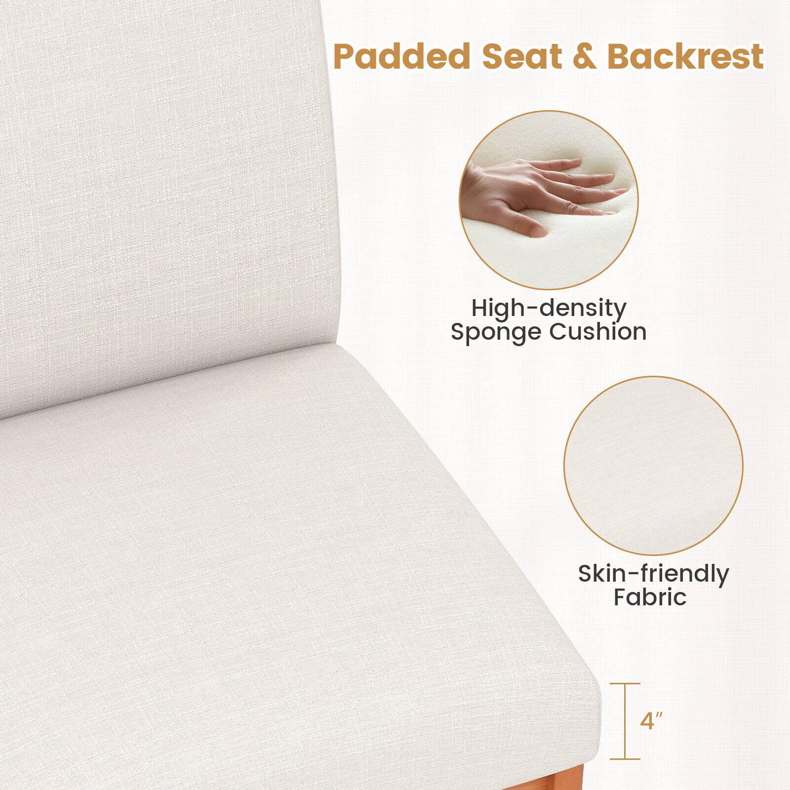 Padded Seat & Backrest

- High-density Sponge Cushion
- Skin-friendly Fabric
- 4"