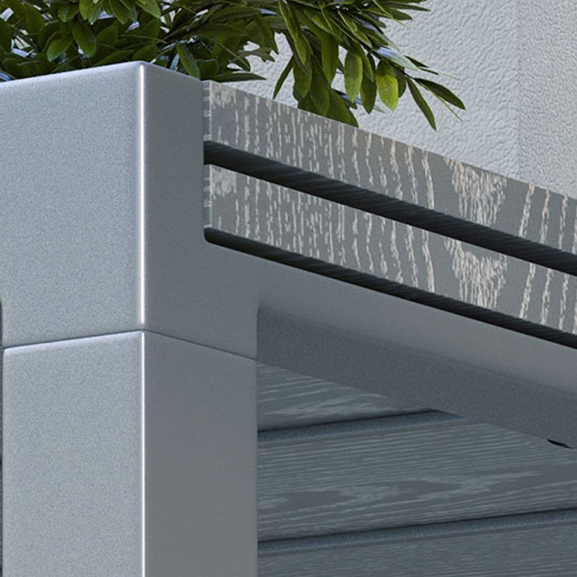 Alt View 8. Outsunny - Extendable Outdoor Dining Table, 41"- 83" Aluminum Frame Patio Table with Wood Effect Steel Top - Dark Gray.