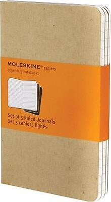 Moleskine - Cahier Soft Cover Journal, 3.5" x 5.5", 3/Pack - Kraft Brown