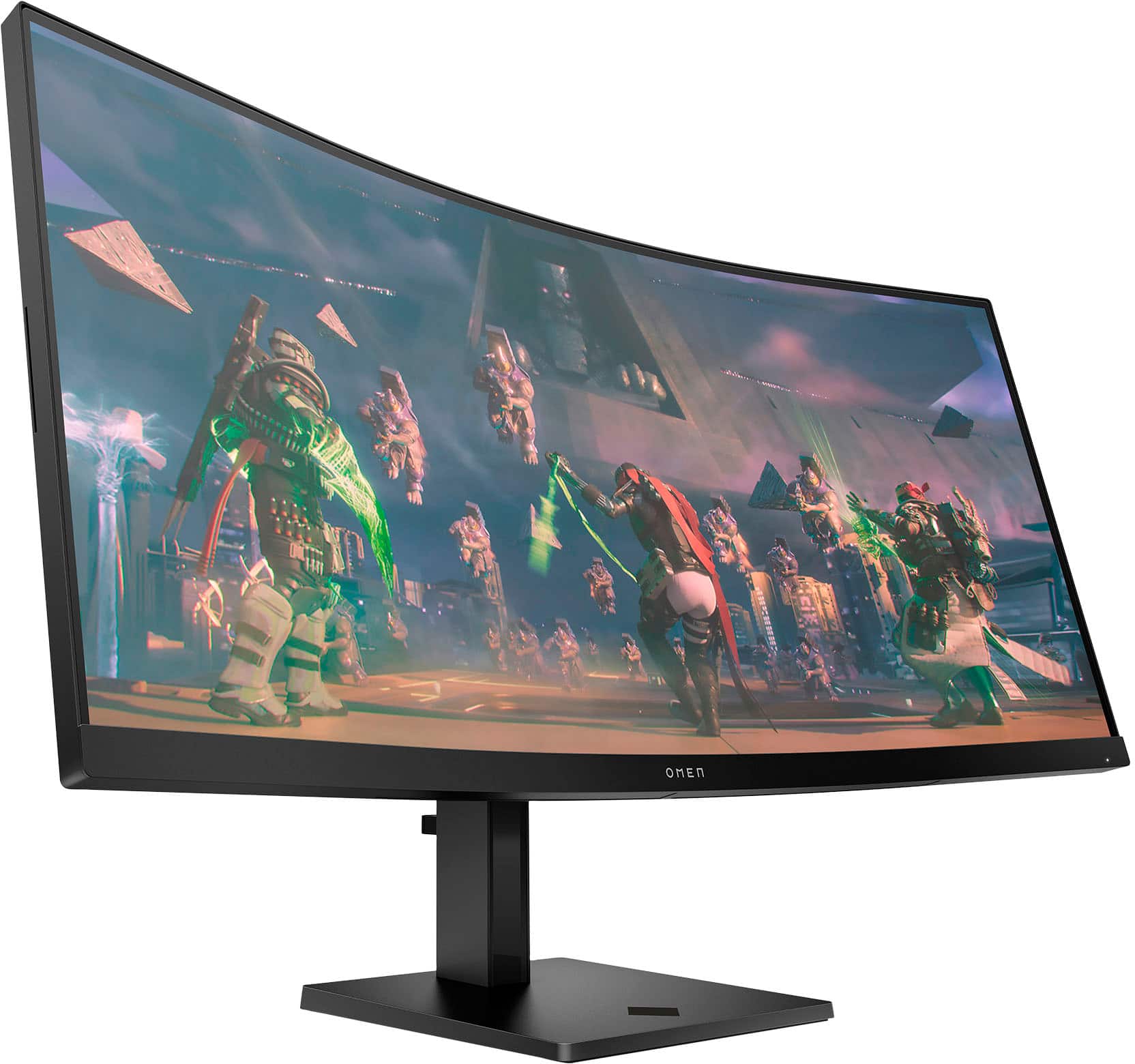 Alt View 12. HP OMEN - 34" VA LED Curved QHD 165Hz FreeSync Gaming Monitor with HDR (DisplayPort, HDMI, Audio Jack) - Black.