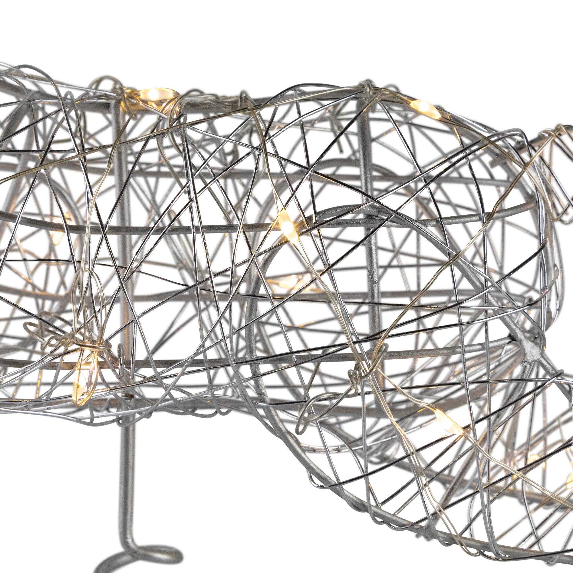 Alt View 5. Northlight - LED Lighted Reindeer Christmas Tree Topper - 13"  - Silver - Warm White Lights - Silver.