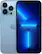 Front. Apple - iPhone 13 Pro A2483 (Fully Unlocked) 256GB w/ Pre-Installed Tempered Glass and Bluetooth Earbuds - Sierra Blue.
