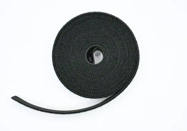 Front. Grizzly Supply - 3/4” Hook and Loop Continuous Roll 15ft/roll - Black.