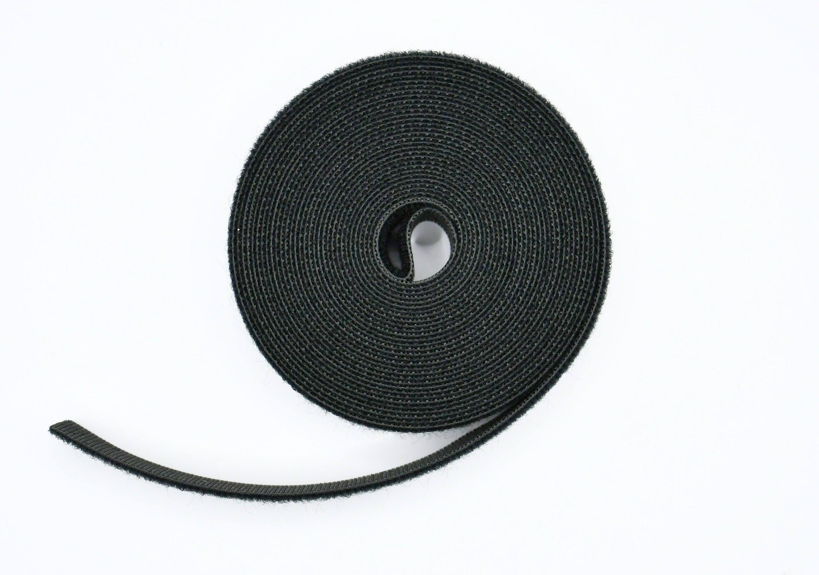 Front. Grizzly Supply - 3/4” Hook and Loop Continuous Roll 15ft/roll - Black.