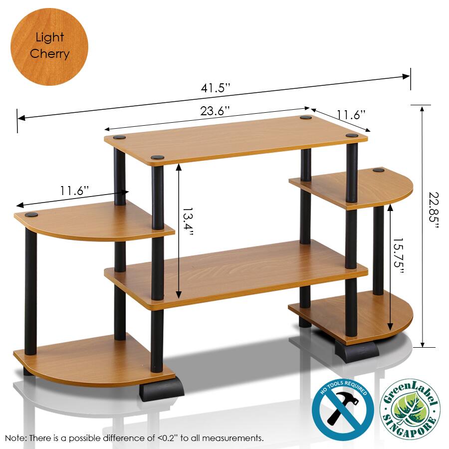Light Cherry  
41.5" x 23.6" x 11.6"  
11.6" x 13.4" x 15.75"  
22.85"  

Note: There is a possible difference of <0.2" to all measurements.  

TOOLS REQUIRED: NO TOOLS REQUIRED  
Green Label Singapore