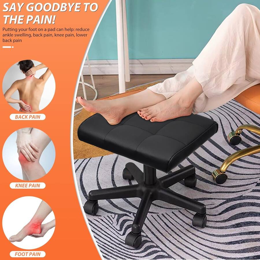 Rest Stool JETRANSPORT Footrest Under Desk Rest Ottoman Adjustable Height Foot ...