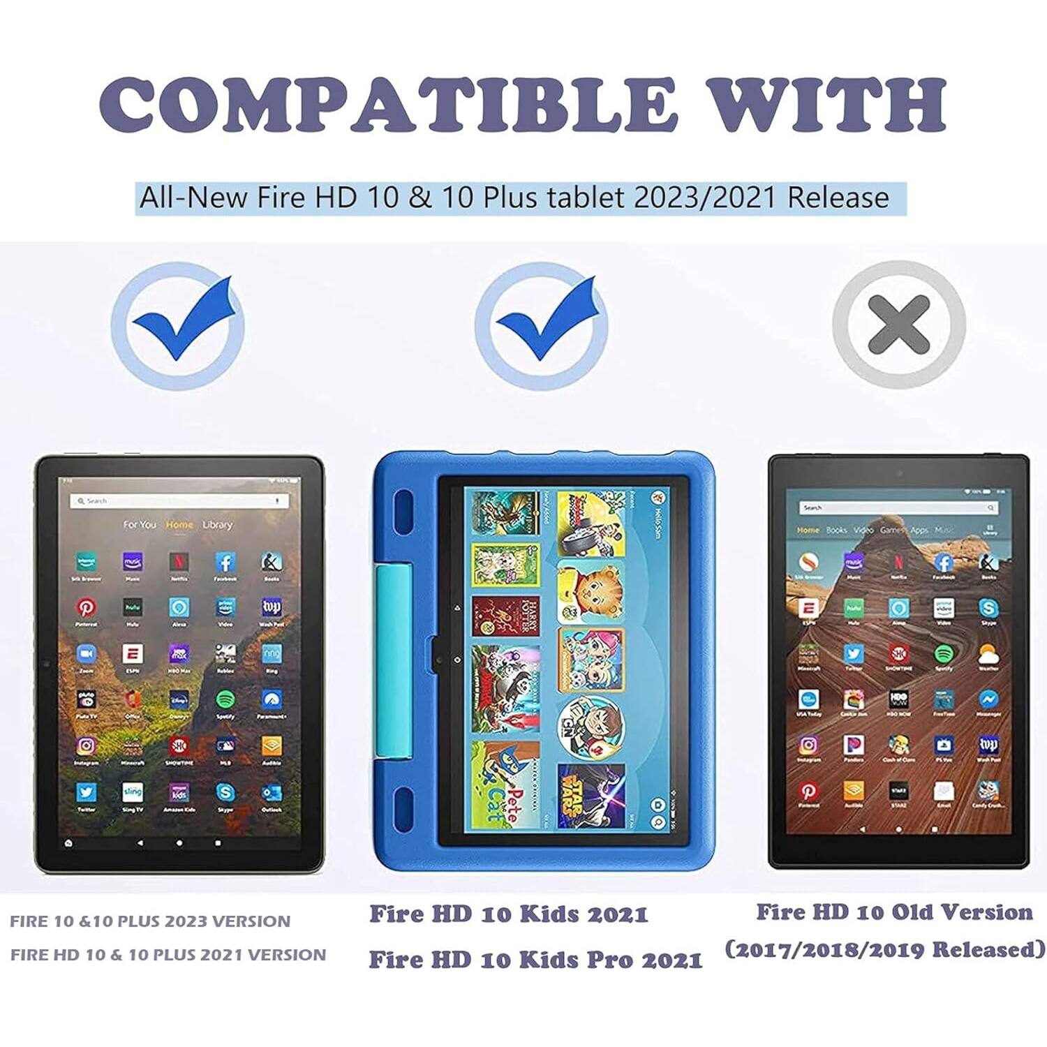 COMPATIBLE WITH All-New Fire HD 10 & 10 Plus tablet 2023/2021 Release X ForYou Home Lbrary 4 Books vigio Cames Appi M f f F tup E S F - p Sline M - FIRE 10 &10 PLUS 2023 VERSION FIRE HD 10 & 10 PLUS 2021 VERSION Fire HD 10 Kids 2021 Fire HD 10 Old Version HD (2017/2018/2019 Released) Fire 10 Kids Pro 2021