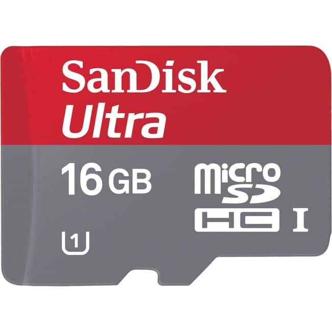 SanDisk - Ultra 16 GB Class 10/UHS-I microSDHC - Class 10/UHS-I