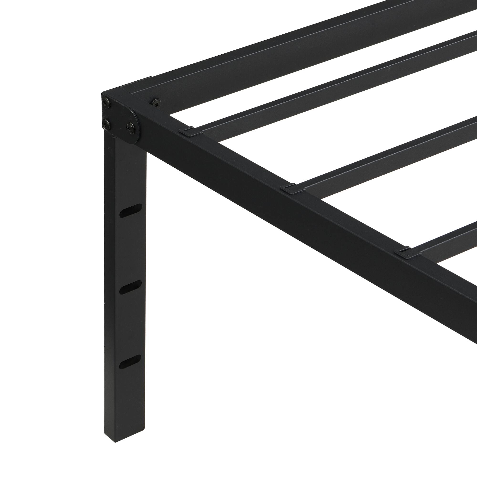 Alt View 5. GOODSILO - Queen Size Heavy Duty Metal Bed Frame with Quick Assembly and Noise-Free Design - Black.