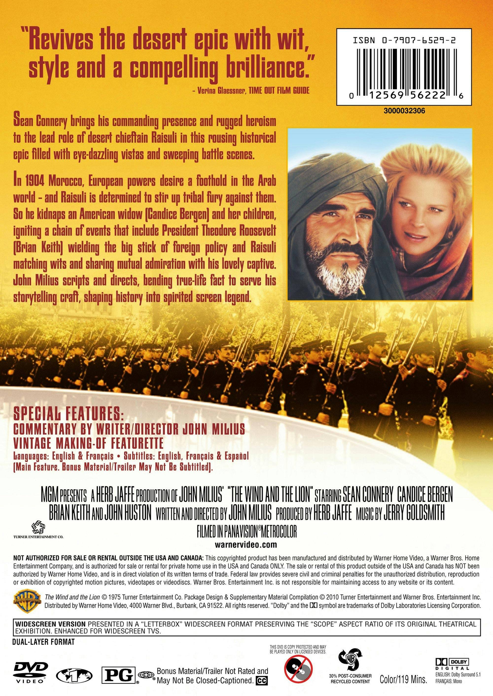 Angle. The Wind and the Lion (DVD Widescreen) [DVD].