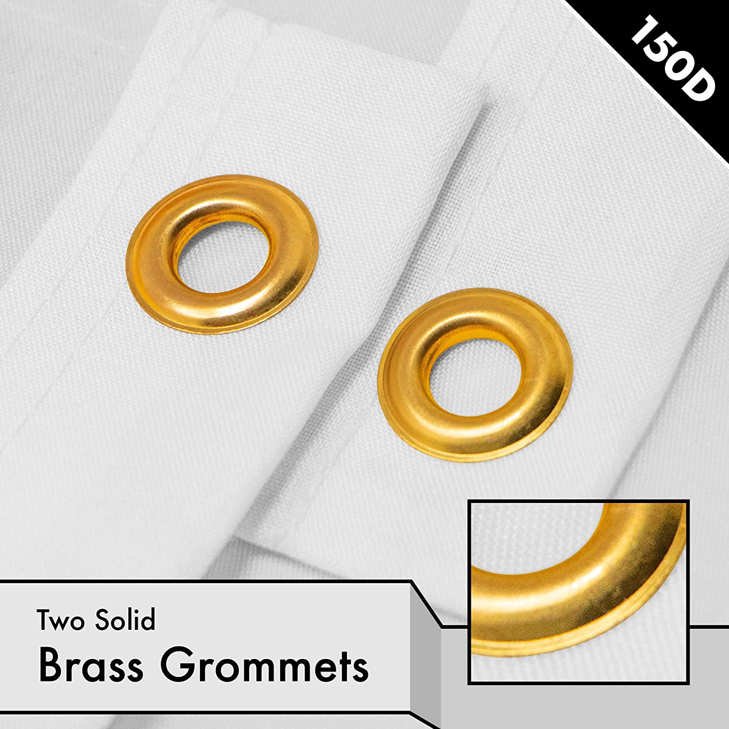 150D  
Two Solid Brass Grommets