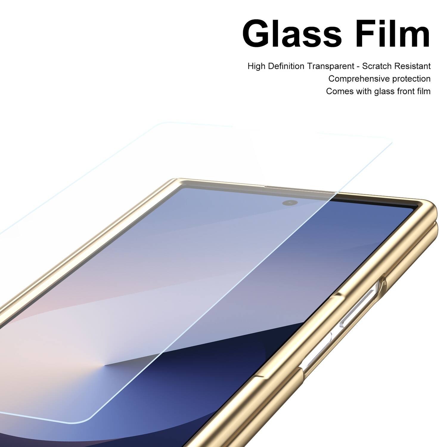 Glass Film High Definition Transparent - Scratch Resistant Comprehensive protection Comes with glass front film