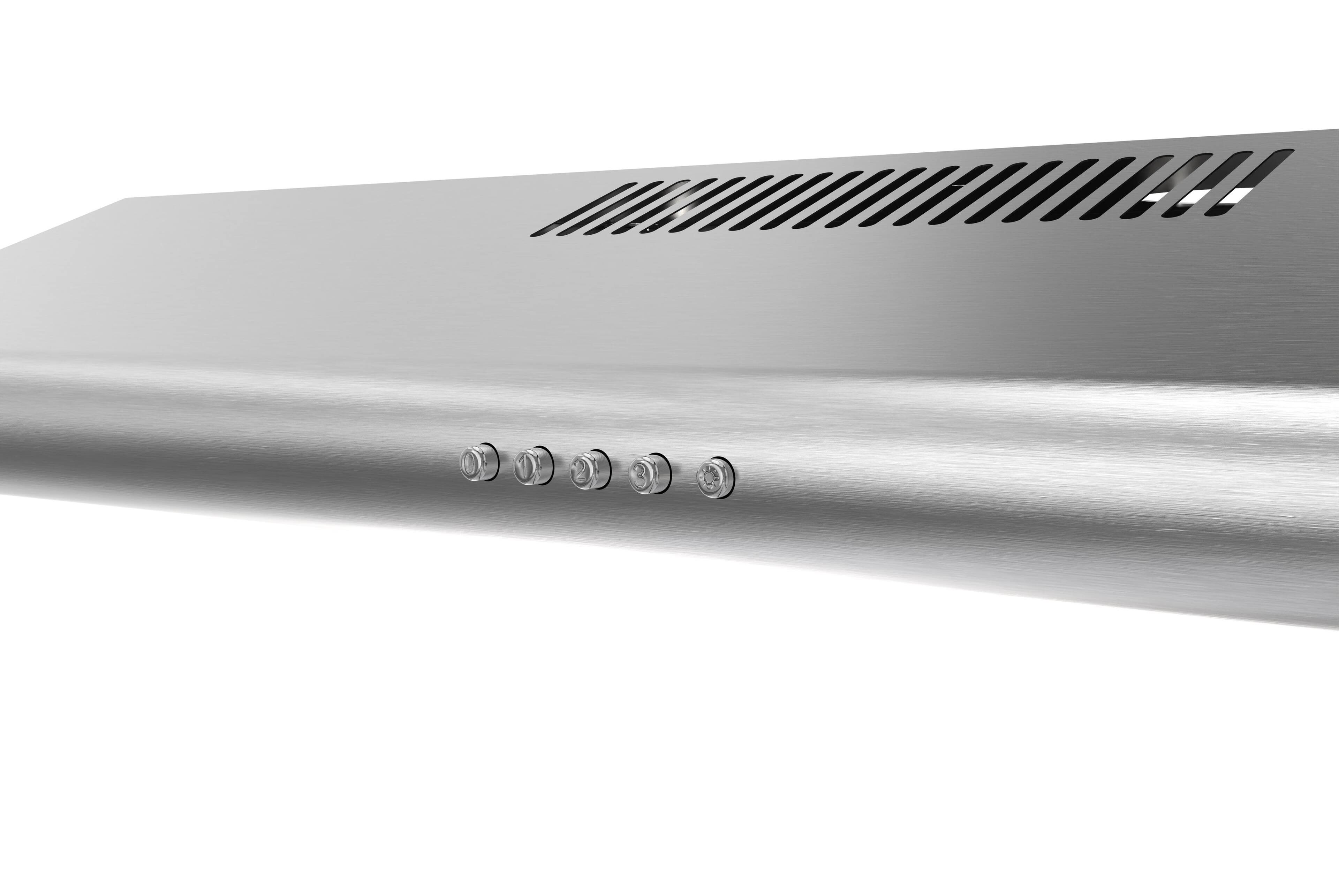 Alt View 6. Streamline - 36 in. Chieti Ducted Undermount 80 CFM Range Hood, Mesh Filters, Push Button Control, LED Light - Brushed Stainless Steel.