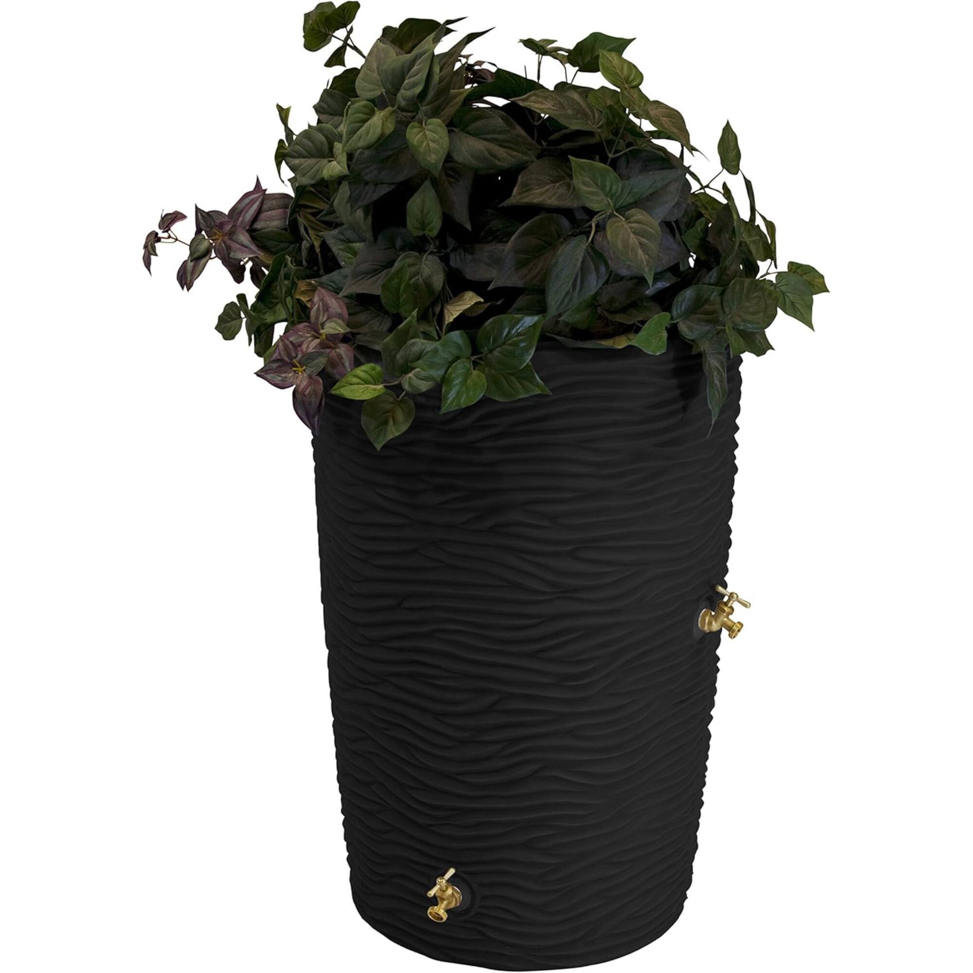 Alt View 1. Good Ideas - Good Ideas Impressions 50 Gallon Palm Trunk Barrel & Universal Rain Barrel Stand.