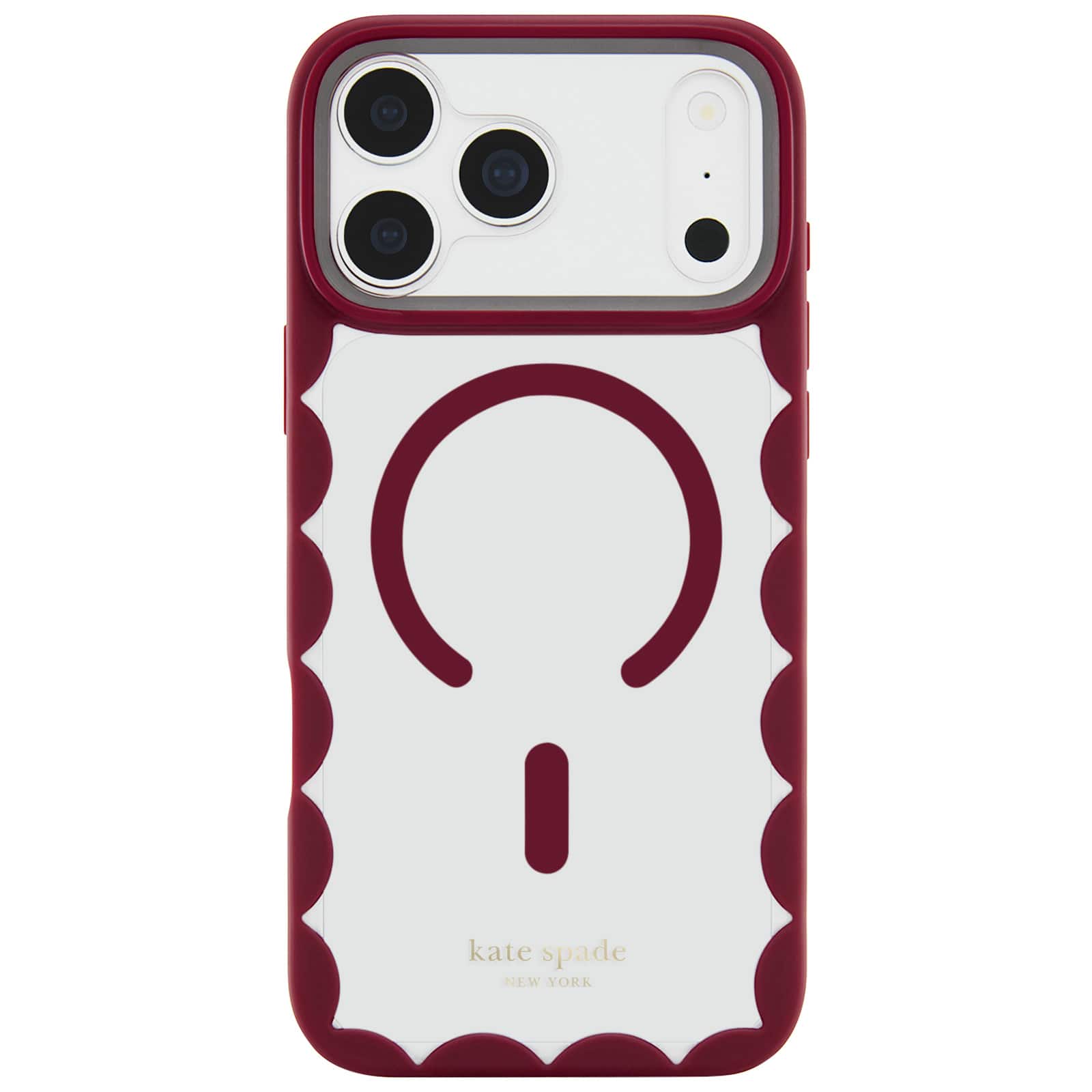 kate spade new york - Scallop Case with Magsafe for Apple iPhone 18 Pro / iPhone 17 Pro - Cherry Glaze