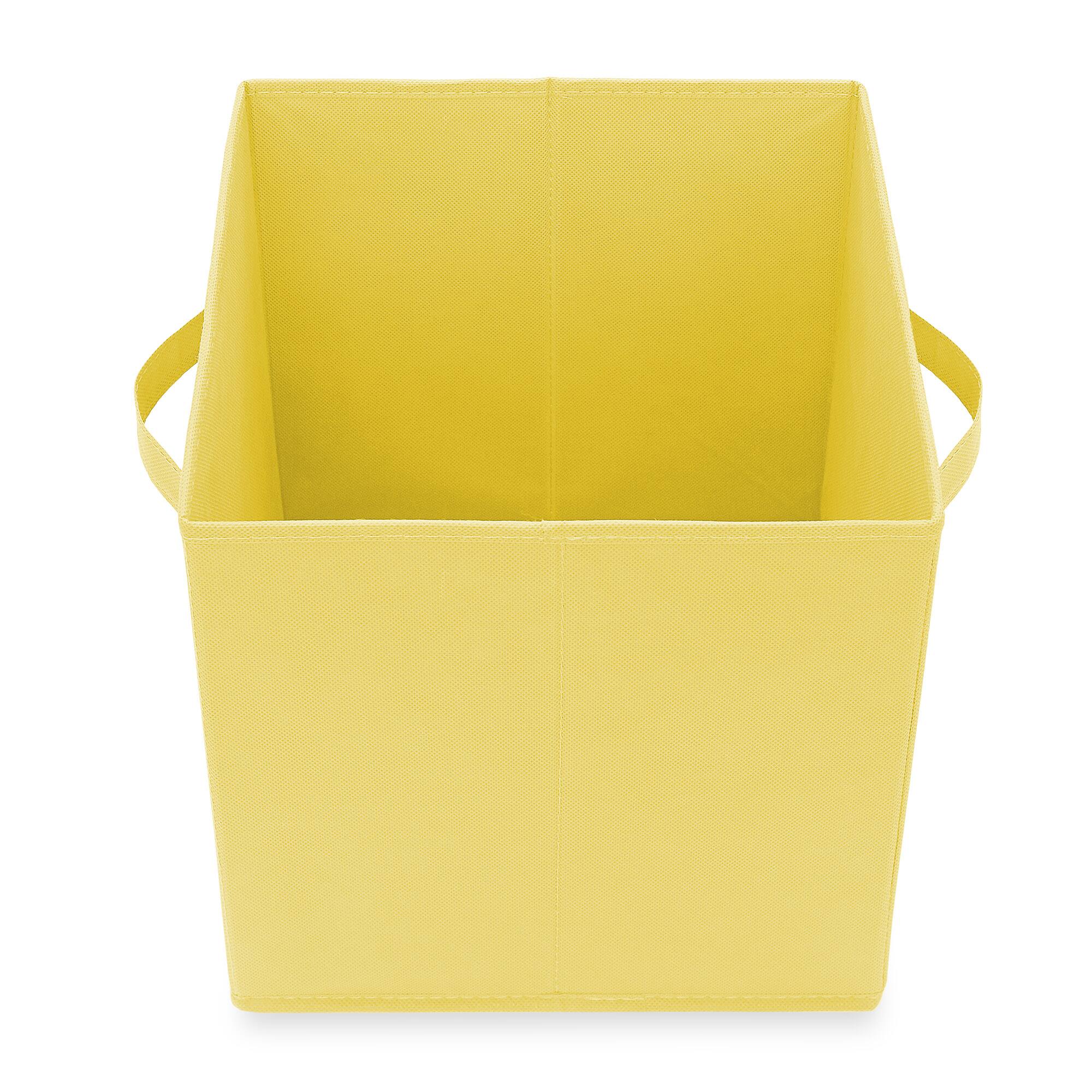 Alt View 3. Casafield - (Set of 6) Collapsible Fabric Cubes - Storage Bins - Yellow.