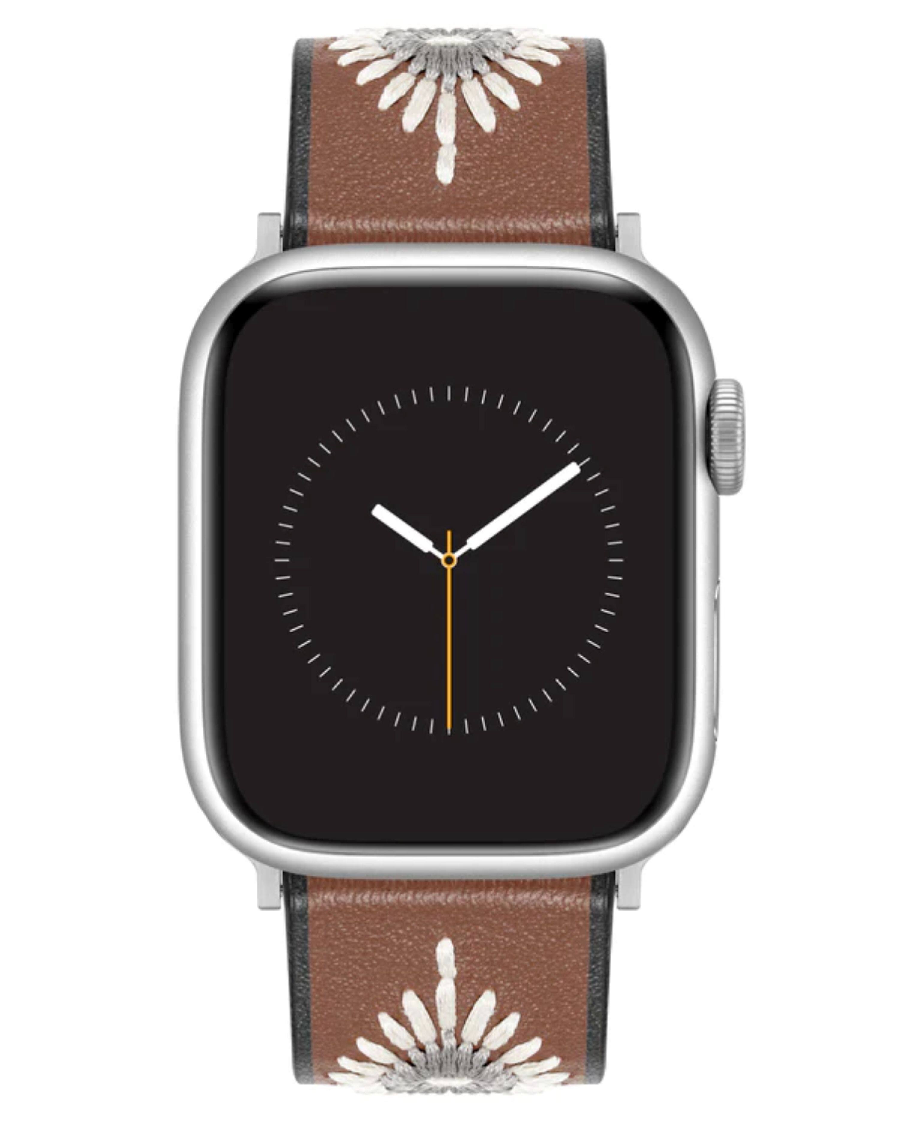 Alt View 5. Wrangler - Genuine Leather Strap with WCS Lug and Buckle – Compatible with 38/40/41mm and 40/44mm Apple Watch - Brown.