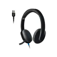 Logitech - H540 Wired On-Ear Headset - Black - Front_Zoom