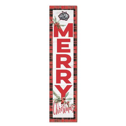 Front. Jardine - SAC Armadillos 12'' x 48'' Outdoor Merry Christmas Leaner - White.
