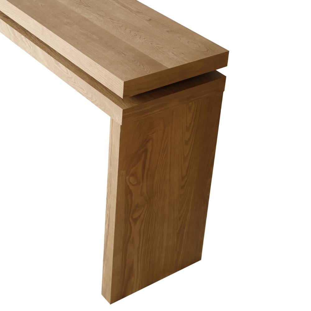 Alt View 8. Loheer - Loheer 65 inch rustic console table Antique Brown Solid Wood Veneer - Antique Brown.