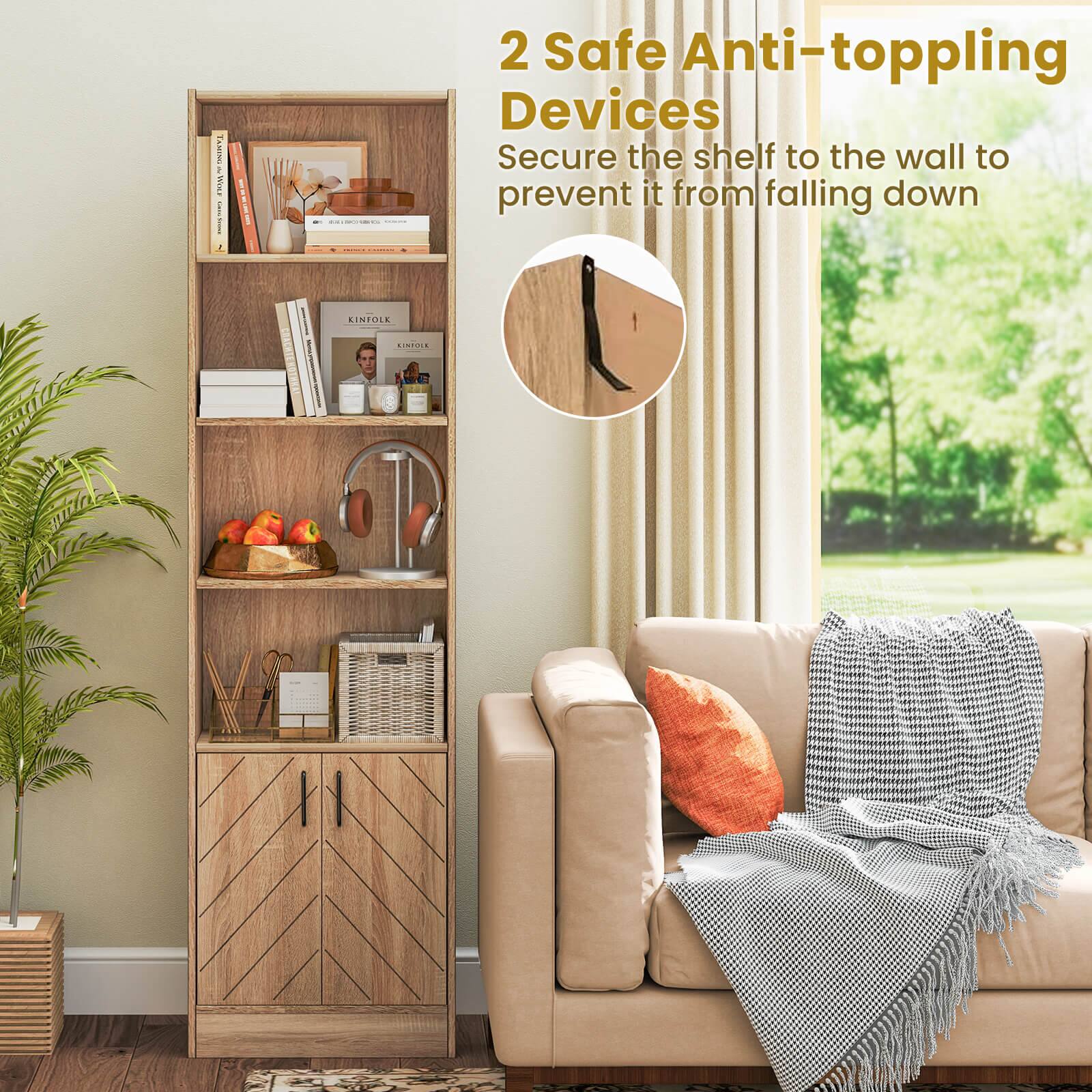2 Safe Anti-toppling Devices  
Secure the shelf to the wall to prevent it from falling down
