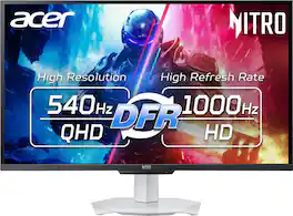 Acer - Nitro 27" IPS WQHD (2560 x 1440) LCD,IPS 540Hz AMD FreeSync Premium Gaming Monitor with HDR 600 (DisplayPort, 2 x HDMI) - White