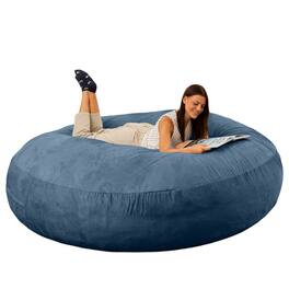 Jaxx - 6 Foot Cocoon - 2-in-1 Convertible Bean Bag Bed & Large Bean Bag Chair for Adults, Navy - Microsuede Navy