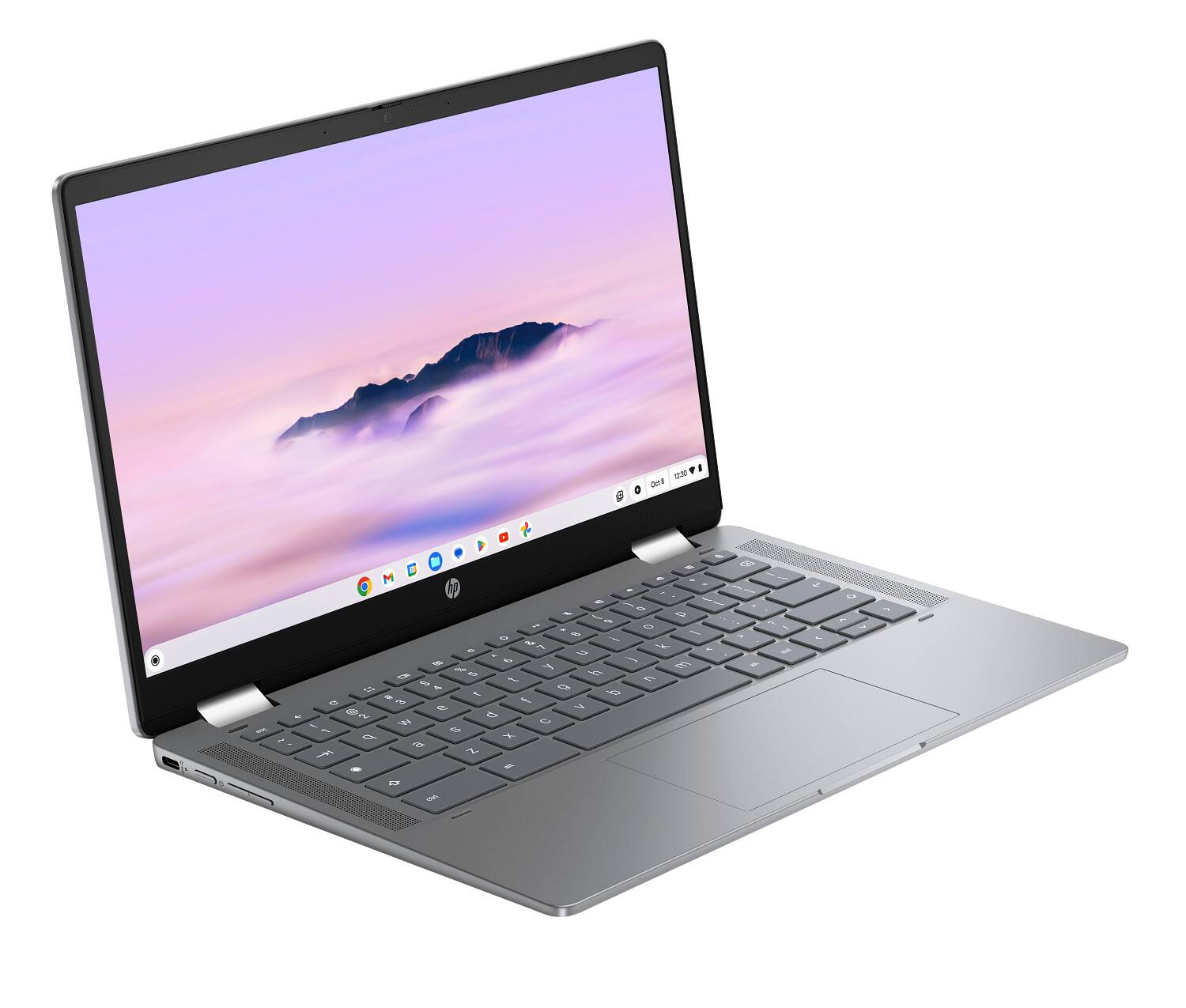 Alt View 7. HP - Chromebook x360 14" HD Touchscreen Laptop - Intel Core i3 - 8GB RAM - 256GB Storage(128GB+128GB IST SD Card) - Chrome OS - Meteor silver.