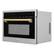 Left. ZLINE - Autograph Edition 24" 1.6 cu ft. Built-in Convection Microwave Oven in Stainless Steel and Polished Gold Accents - Stainless steel.
