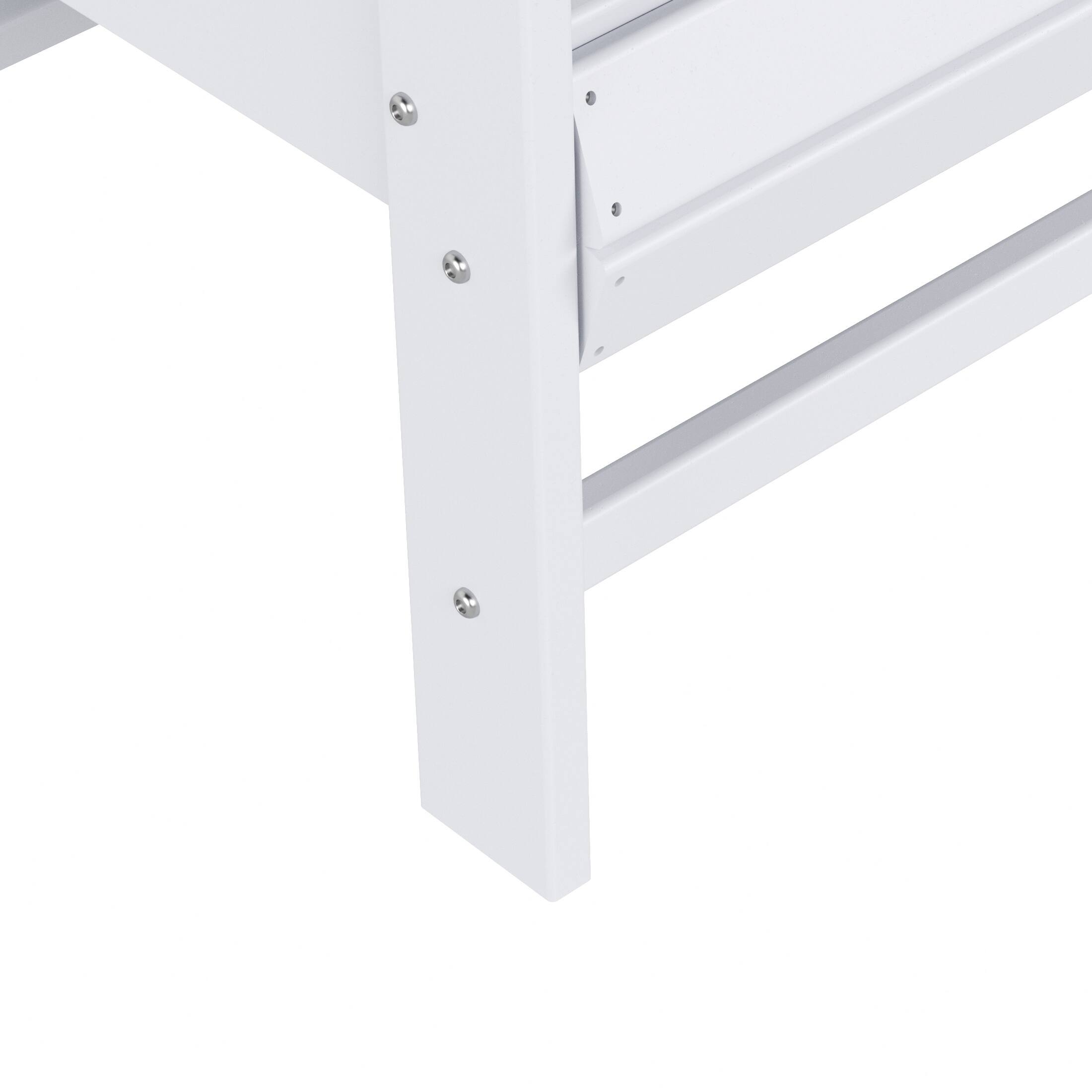 Alt View 5. WestinTrends - WestinTrends Malibu Outdoor Patio HDPE Plastic Adirondack Dining Chair - White.