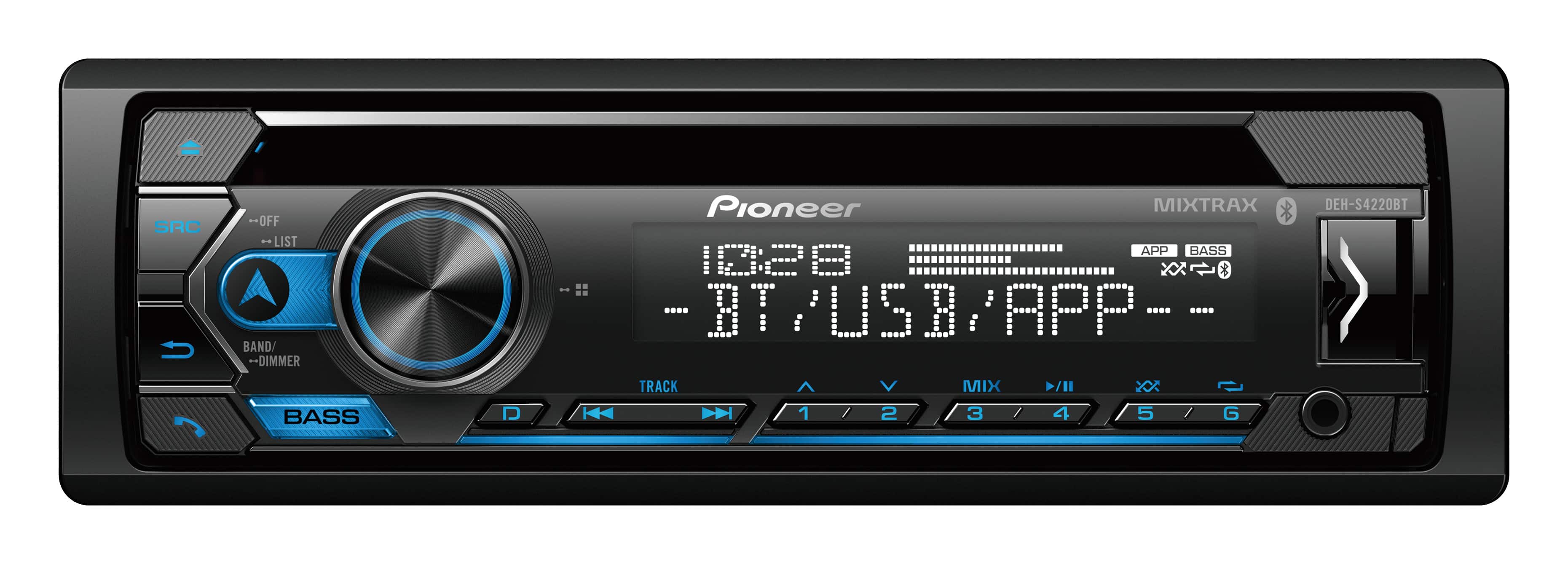 Front. Pioneer - Bluetooth CD Receiver with Alexa Built-in when Paired with Pioneer Smart Sync app - Black.