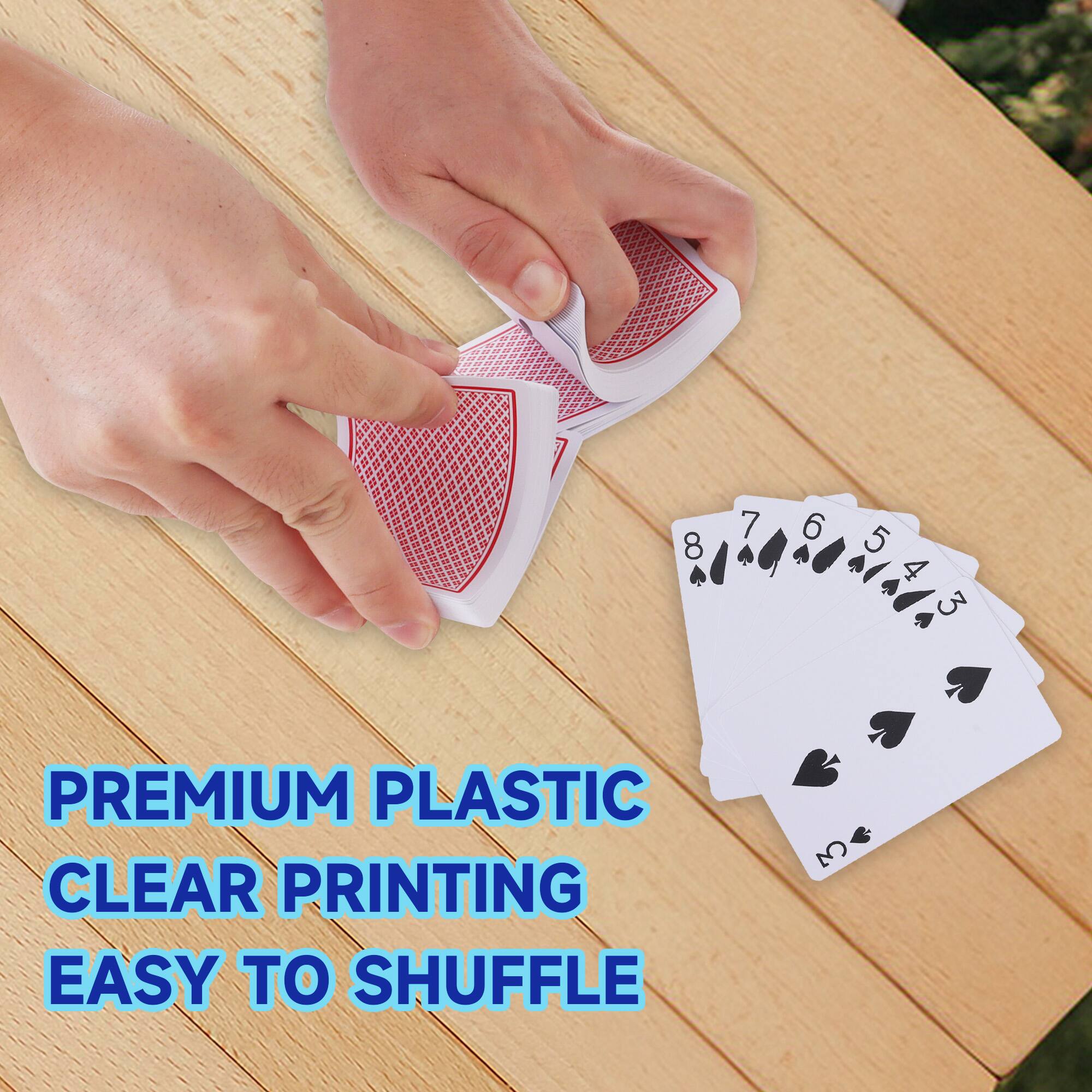 PREMIUM PLASTIC  
CLEAR PRINTING  
EASY TO SHUFFLE