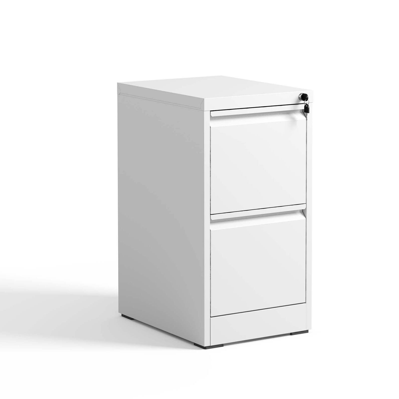 Alt View 7. Chateau Abodes - 2 Drawer File Cabinet with Lock, Metal Vertical Filing Storage for A4 Legal/Letter Size - White.