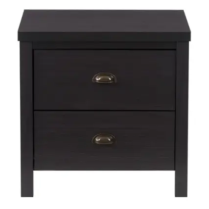 Front. CorLiving - Boston 2-Drawer Night Stand - Brown.