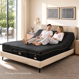 ModernMate - 12" Cooling Gel Memory Foam Mattress Medium Firm Mattress with Ice-Tech Cover Mattress In a Box - Black