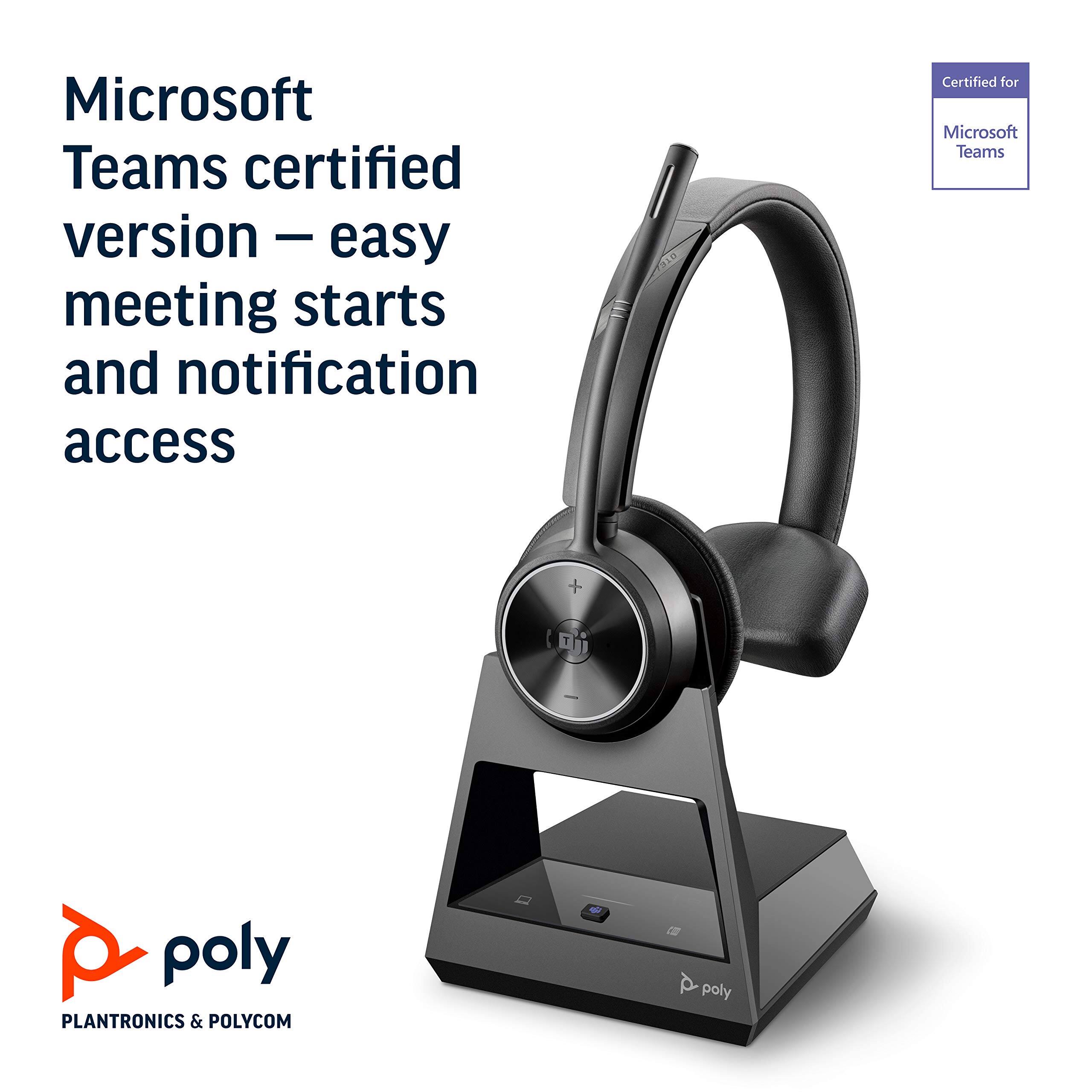 Microsoft Teams certified version – easy meeting starts and notification access  
Certified for Microsoft Teams  
poly  
PLANTRONICS & POLYCOM