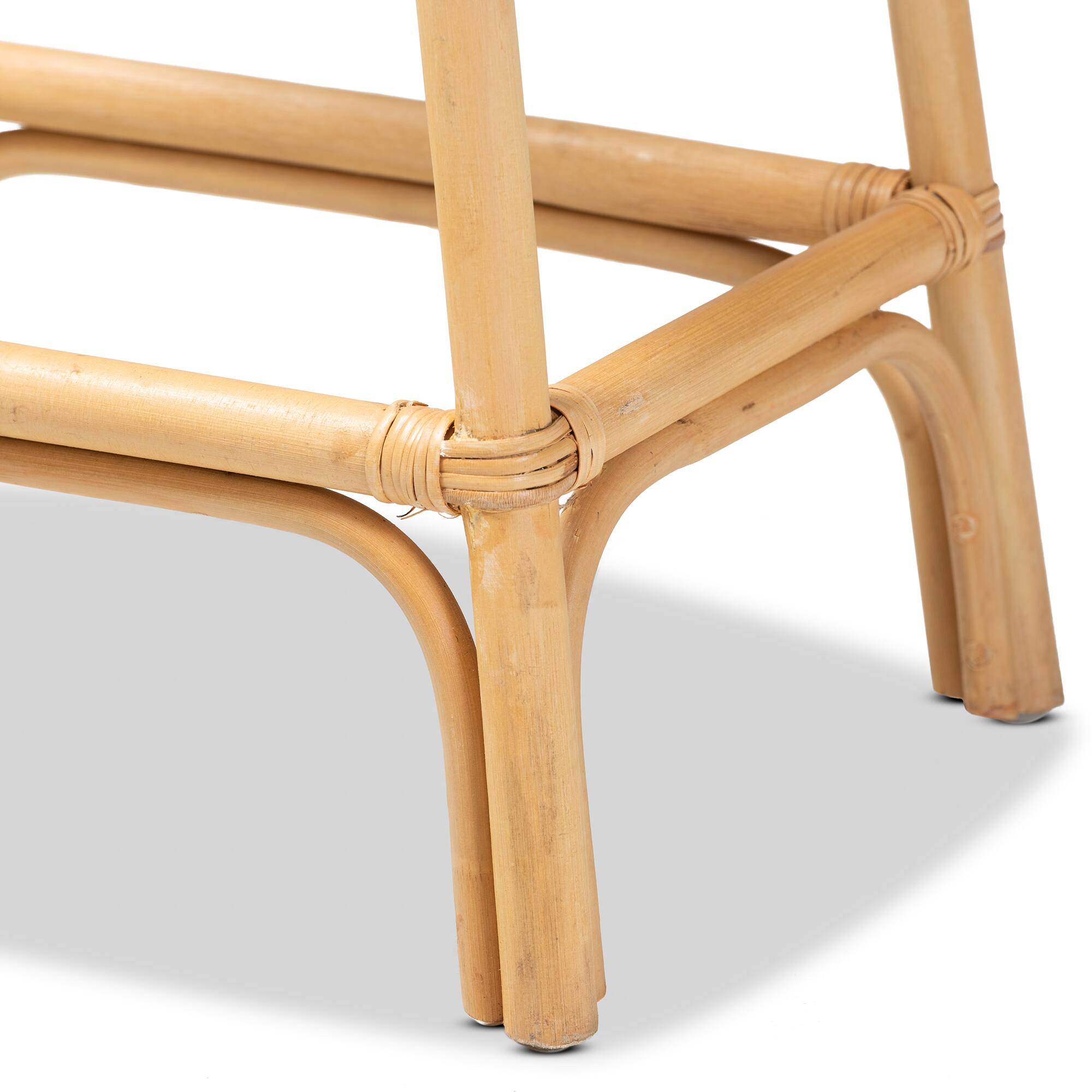 Alt View 1. bali & pari - Elgon Modern Bohemian Natural Rattan Counter Stool - Natural Brown.
