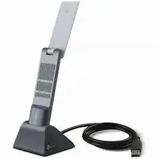 Front. TP-Link - TP-Link Archer TX21UH IEEE 802.11 a/b/g/n/ac/ax Dual Band Wi-Fi Adapter for Desktop Computer, Wireless Router - USB 3.0 - Black.
