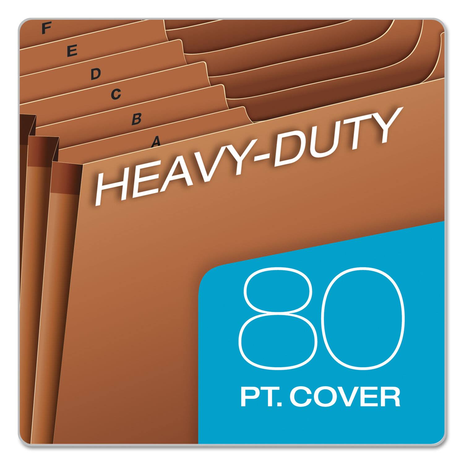 F E D C B A  
HEAVY-DUTY  
80 PT. COVER