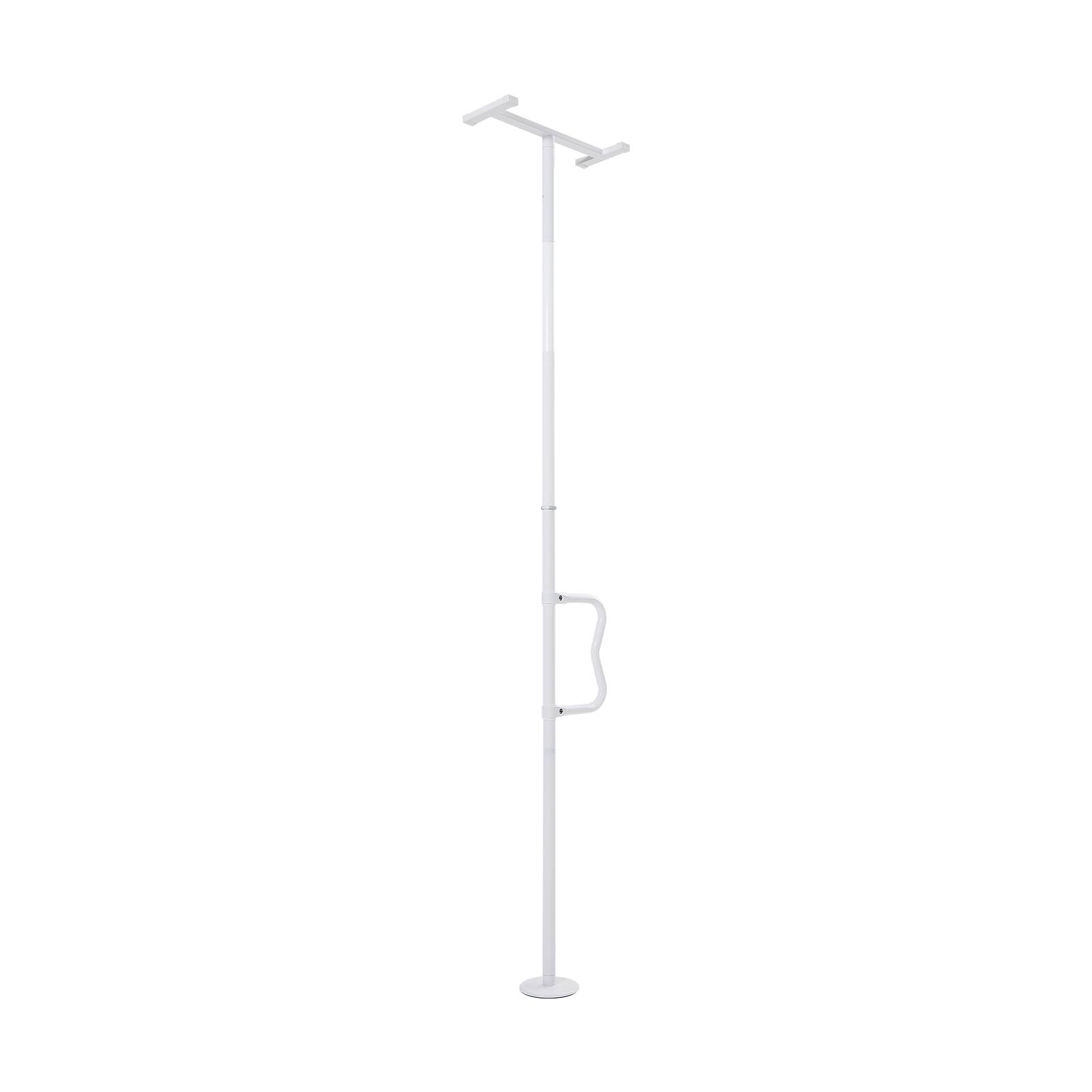 Alt View 5. VEVOR - Floor-to-Ceiling Transfer Pole, Tension Mounted Bathroom Grab Bar with Anti-Slip Curve Handle, 300 Lbs Capacity - White.