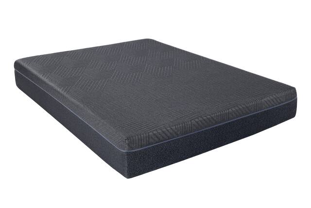 Front. TinyHomie - 11inch Eastern King Mattress Green Tea Gel-Infused Memory Foam Mattress Gray Mattress in a Box - Dark Gray.