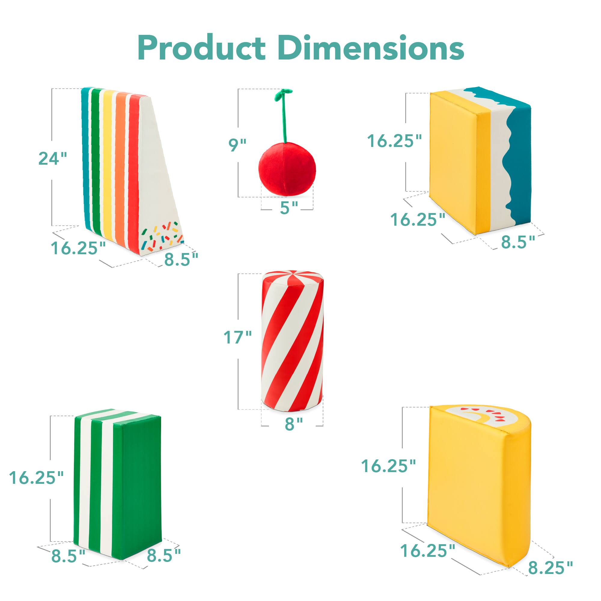 Product Dimensions: 24" x 9" x 16.25", 5" x 16.25" x 8.5", 17" x 8" x 16.25", 16.25" x 8.5" x 8.5", 16.25" x 8.25".